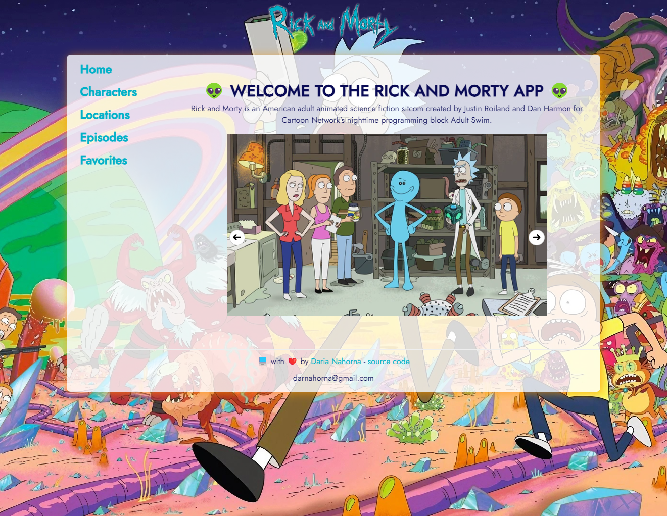 Rick and Morty React App