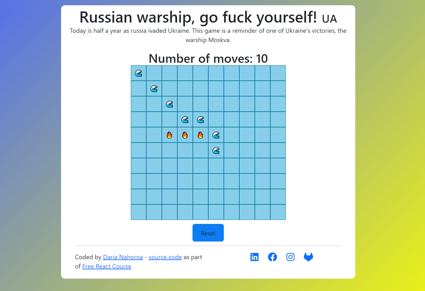 React Sea Battle Game